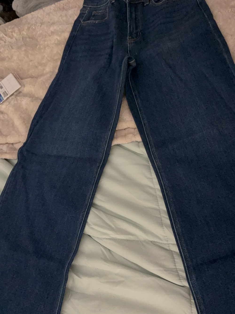 JustFab Dark Blue Wide Leg Jeans